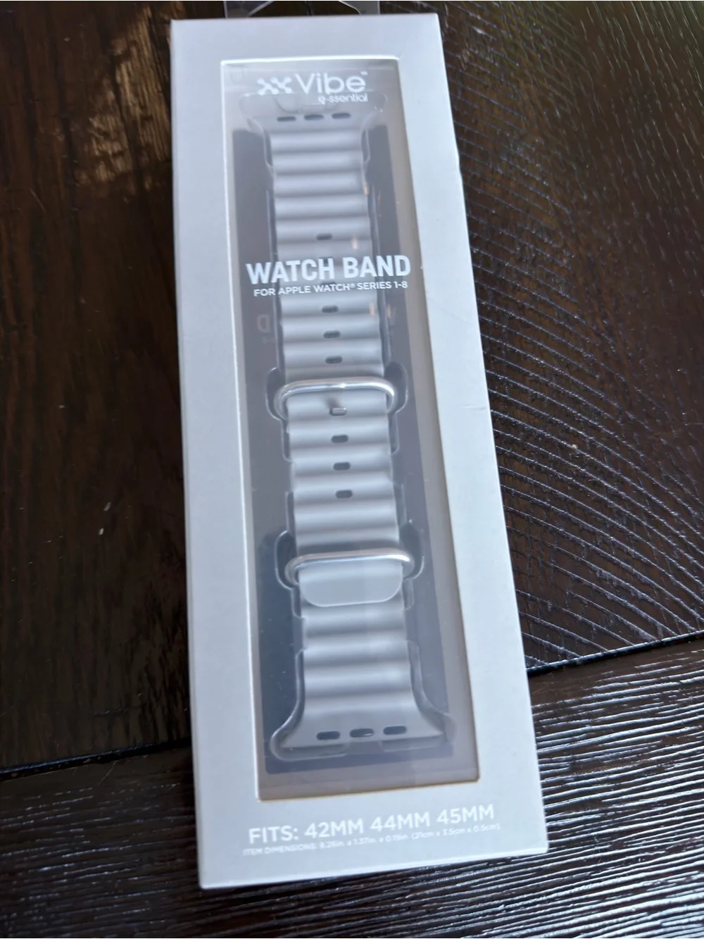 Vibe Gray Silicone Replacement Watch Band for Apple Watch (42/44/45mm)